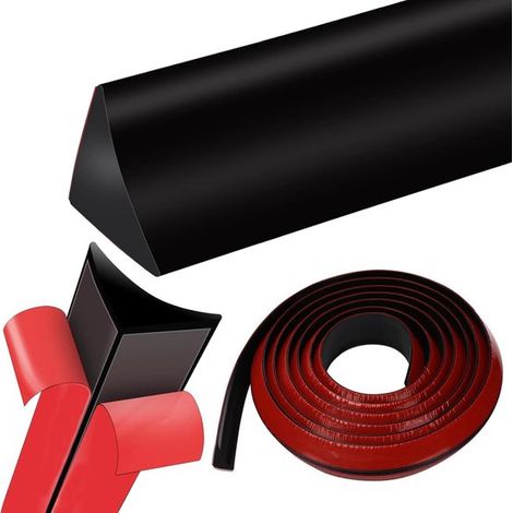 Selbstklebende Eckleiste für Arbeitsplatten flexibel, wasser und staubdicht, für Küche und Möbel (Schwarz, 1,5 m) (1/5)