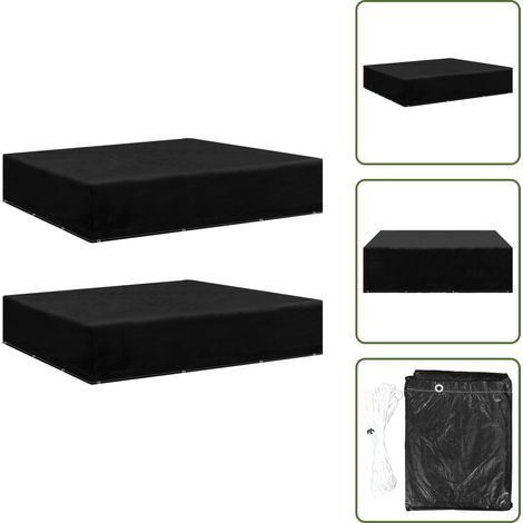 Gartenmöbel-Abdeckungen 2 Stk. 12 Ösen 250x250x70 cm - Gartenmöbelschutzhülle - Gartenmöbelabdeckung - Gartenmöbelexperten - Wetterfeste Abdeckung - UV-Schutz