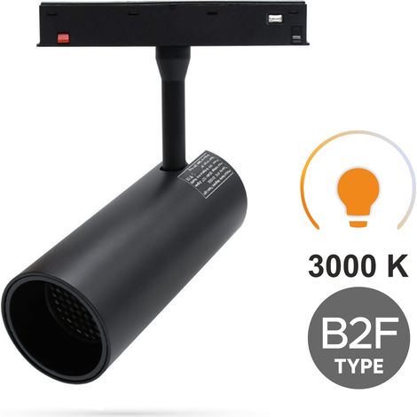 Faretto LED per binari 30W 3000K bianco caldo tipo B2F per binari magnetici SMART TRACK 48VDC (1/5)