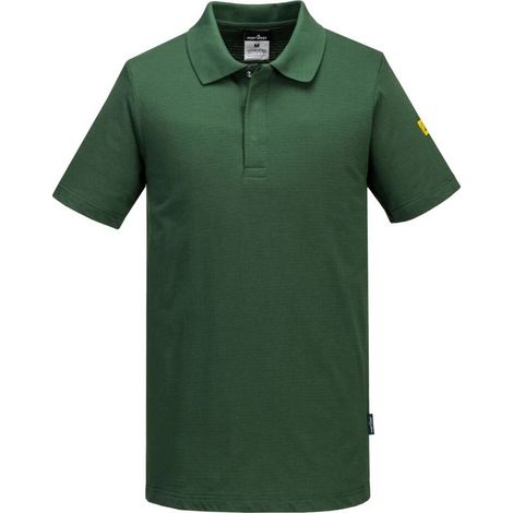 Polo Antistatique Esd - Taille L - Vert Forêt -