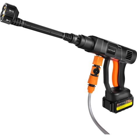 Nettoyeur Haute Pression Sans Fil 21V 450Bar – Portable avec 1 ou 2 Batteries, Buse 6-en-1, Tuyau 5m, pour Voiture, Jardin, Sol et Patio (1/5)
