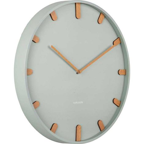 Horloge murale en métal Grace Jade grisée (1/4)