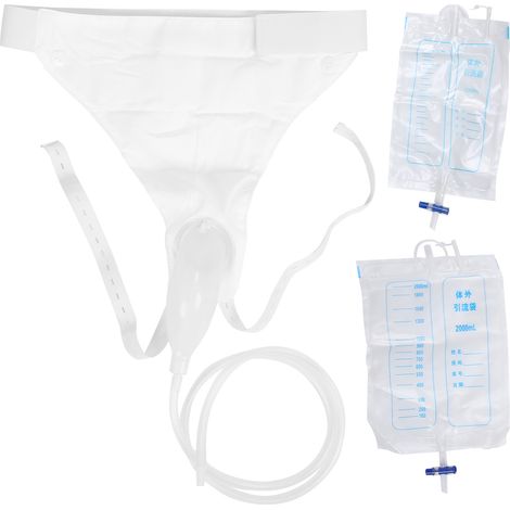 Urinoir Silicone Homme Adulte Portable Collecteur d'Urine Mâle avec Poche de Drainage Réutilisable pour Personnes Âgées Confortable (1/5)