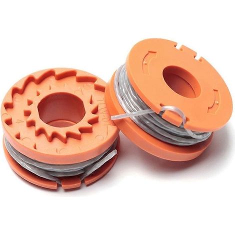 Carretel de corda de nylon Q6W para cortador de grama SPEAR & JACKSON, MAC ALLISTER, QUALCAST, WORX, 2 peças