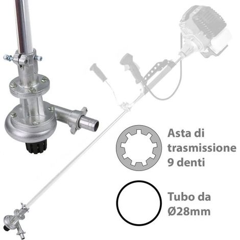 Pompa d'Acqua 1" per Decespugliatore a Scoppio Tubo Ø28mm 9 Denti Tosaerba