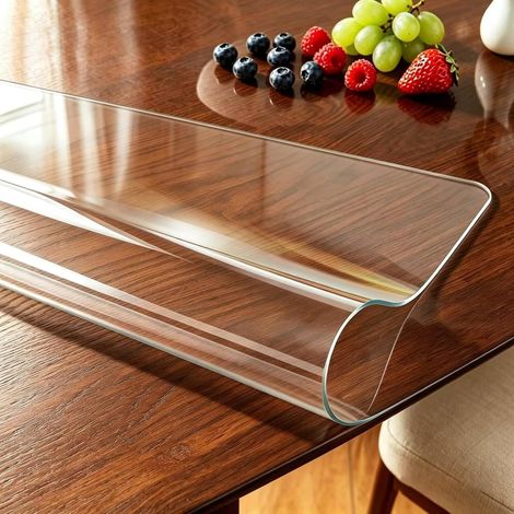 Nappe rectangulaire transparente en PVC, 86 x 102 cm, 2 mm (1/5)