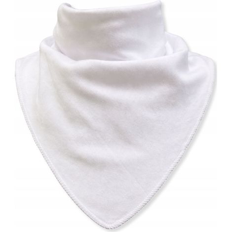 Sciarpa a collo alto per bambini, 100% cotone, 1-3 anni, primavera autunno, bianca (1/5)