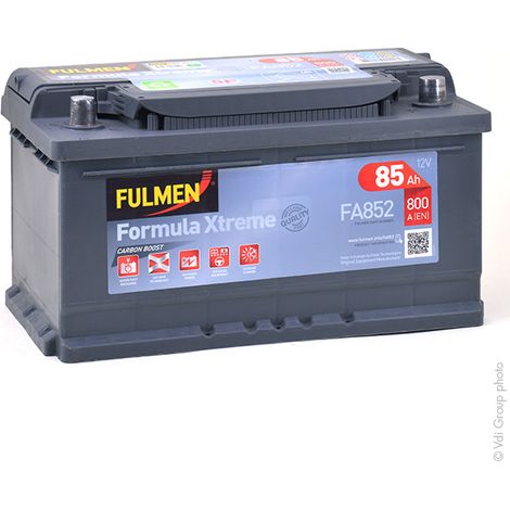 Batterie de voiture 12V 85Ah FA852 – 800A – Plomb Calcium – Sans entretien – Pour démarrage auto et bateau – Fulmen (1/6)