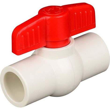 Raccord de tuyau d'irrigation à bille, PVC 40, vanne à bille à passage direct avec douilles aux deux extrémités, 1 pièce (1/5)