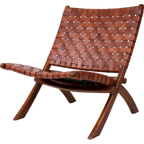 Selsey Bargino - Sedia in pelle - marrone - piegato - moderno (1/5)