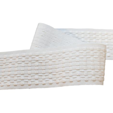 Ruflette galon fronceur Blanc 70 mmx2 m