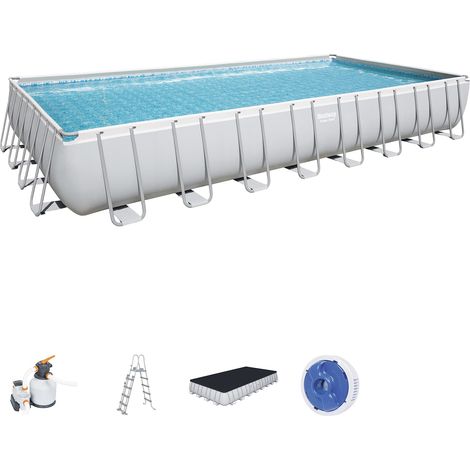 Piscina Desmontable Tubular Bestway Power Steel 956x488x132 cm Depuradora de Arena de 9.463 L/H