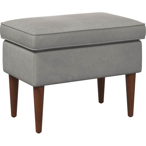 Poggiapiedi Grigio Chiaro 55 x 35 x 41 cm Velluto vidaXL