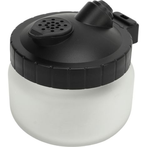 Pot de nettoyage pour aérographe avec support, outil de nettoyage multifonctionnel pour le lavage et le nettoyage des pinceaux de peinture automobile et de bricolage. (1/5)