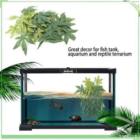 Plante artificielle d'aquarium - FAFEICY - 30 cm - Plastique réaliste - Ventouse - Vert (1/5)