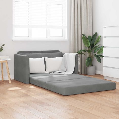 Folding Sofa Bed Dark Grey 124 x 71 x 78 cm Velvet vidaXL (1/5)