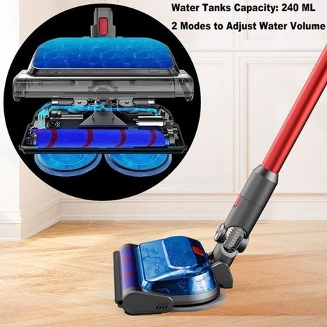 Brosse Turbo motorisée Lave-vaisselle compatible pour Dyson V7 V8 V10 V11 V15 Aspira et Lava Convient pour sol en marbre en bois, y compris chiffon en microfibre (1/3)