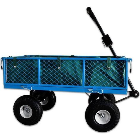 Bituxx Transportwagen Gartenkarre Gartenwagen Handwagen Bollerwagen mit Luftbereifung bis 300 Kg