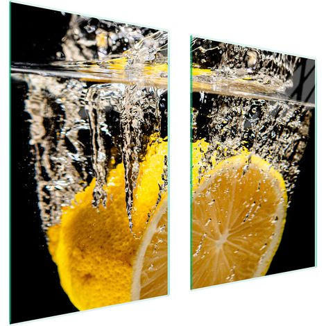 GLASSCHUTZPLATTE FÜR KÜCHE 65x52 ZITRONE (1/5)
