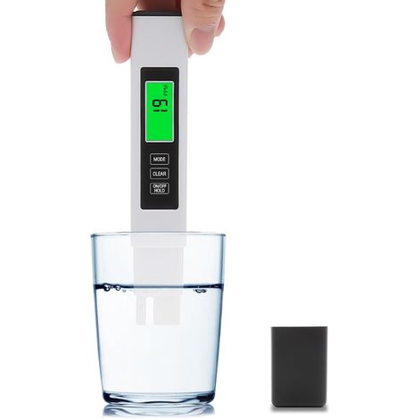 Testeur d'eau Numérique 3 en 1 - TDS/EC/Température, Test Dureté de l'eau, Testeur de Qualité de l'eau avec Écran LCD, Mesure Précise 0-9999 ppm, TDS Mètre pour Eau Potable, Piscine, Aquarium (1/5)