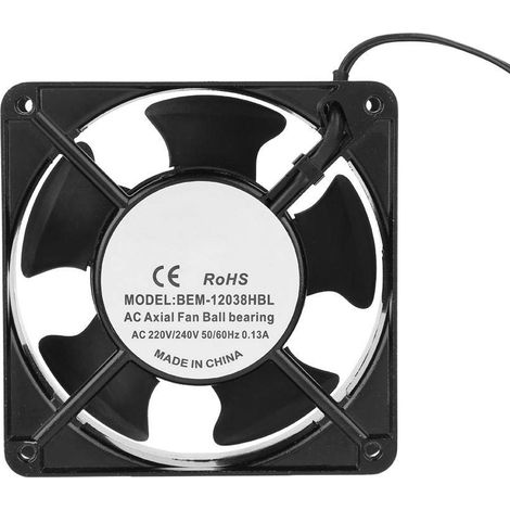 BEM-12038HBL Cooling Fan, 200240V 28W Universal Axial Cooling Fan, Double Ball Bearing, 2600 (r/min)