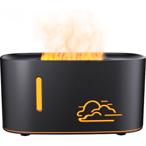 Tragbarer USB-Humidifikator in Schwarz mit Wolkenform und ätherischen Öldiffusor – für Zimmer, Büro und Haus – geräuschlos, BPA-frei, ideal für Wellness und Klimakomfort