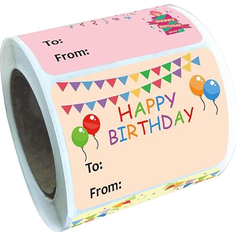 génériques Happy Birthday de 200 pièces en rouleau avec