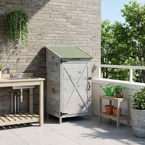 vidaXL Capanno da Giardino Grigio 59,5 x 56 x 113,5 cm