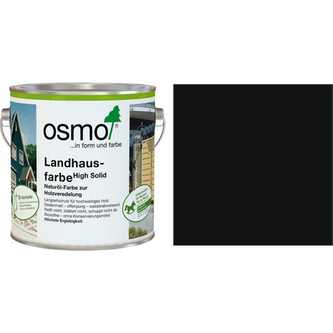 Osmo Landhausfarbe Schwarzgrau 0,75 l - 11400013 (1/2)