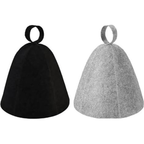 Bonnet de sauna 2 pièces, cagoule de sauna Ergonomi en feutre pour hommes et femmes, sauna à domicile, sauna public et hammam - accessoires indispensables, bonnet de sauna confortable, chapeau de saun (1/5)
