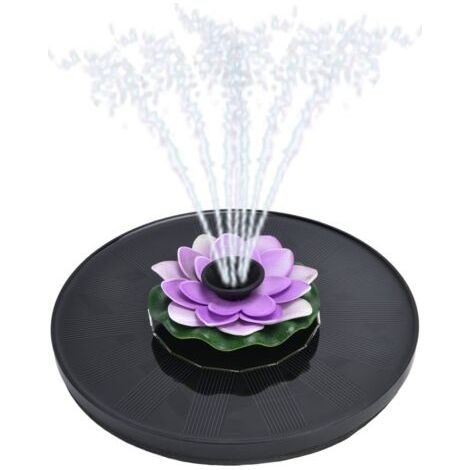 Fontaine Solaire Pompe, Solaire Flottant Extérieur Fontaine 1.4W Pompe Bassin Solaire avec 6 Buses pour Bain d'oiseaux Aquarium Étang Piscine Patio Jardin Fontaine Décoration de Jardin (1/5)