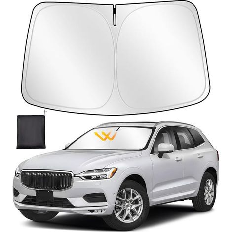 Sonnenschutzblende für Volvo XC60 2018-2024, faltbare Windschutzscheiben-Sonnenblende, dick und reflektierend, blockiert UV-Strahlen (1/5)