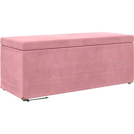Taburete Rosa 101 x 41 x 40 cm Terciopelo y Madera Fabricada vidaXL