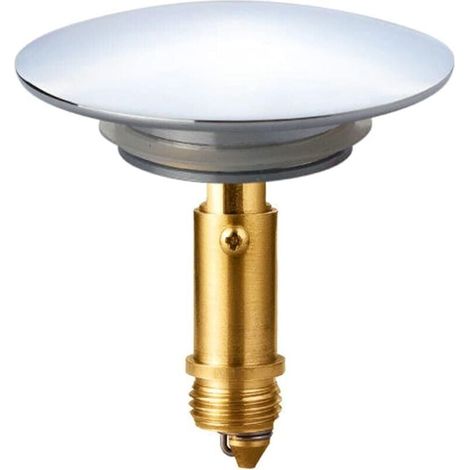 66 mm Pop-Up Click-Clack-Ablaufgarnitur für Badezimmerspüle, Küchenspüle, verchromte Spüle aus massivem Messing (1/4)