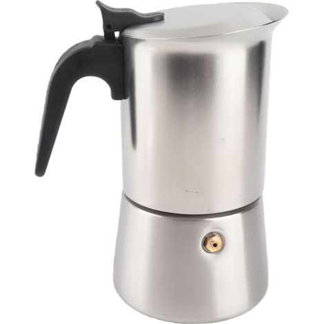Cafetière Moka Inox 304 Valve Unique Haute Pression Extraction Froide Arôme Italien Durable Facile à Nettoyer Maison (1/5)