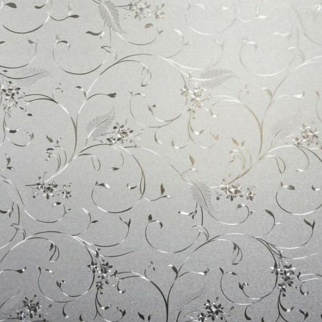 Film Anti-UV Adhésif sans Statique pour Fenêtre Salle de Bain Chambre Salon Motif Fleuri (1/5)