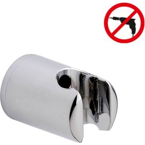 Spaa Support pour douchette à main, plastique finition chromée, pose facile sans perçage (40343-00000-00) (1/6)