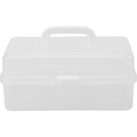 Aufbewahrungsbox für Künstlerbedarf, multifunktionale dreilagige Aufbewahrungsbox, faltbares transparentes Design mit faltbarer Aufbewahrungsfunktion.