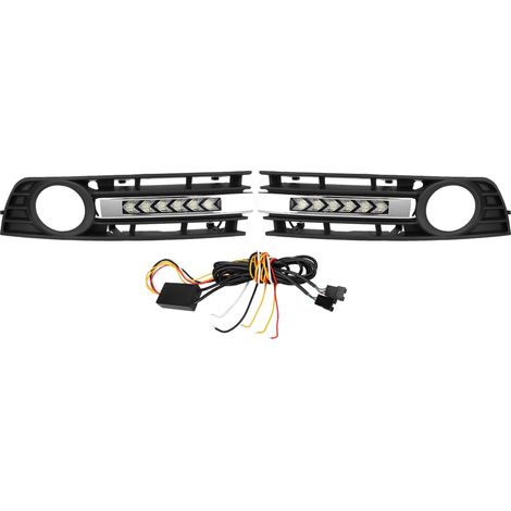 2 pièces Feux de jour clignotants antibrouillard pour Audi A4 B6 01-05 (Chrome) (1/5)