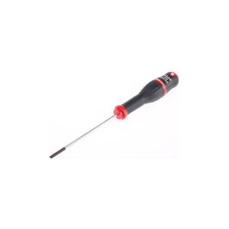 Facom – Tournevis plat 0,6 x 3,5 mm – Longueur 100 mm – Acier au carbure de silicium – Pour vis à tête plate