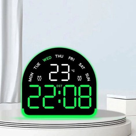 Multifunktionaler digitaler Wecker mit Umgebungslicht- und Temperaturanzeige,LED-Uhr mit 3 Helligkeitsstufen und automatischer Dimmfunktion (1/5)