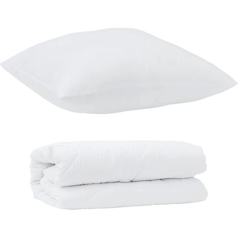 Ensemble de Duvet avec oreiller 2 pcs,Couette Blanc Microfibre CFW85255 (1/5)
