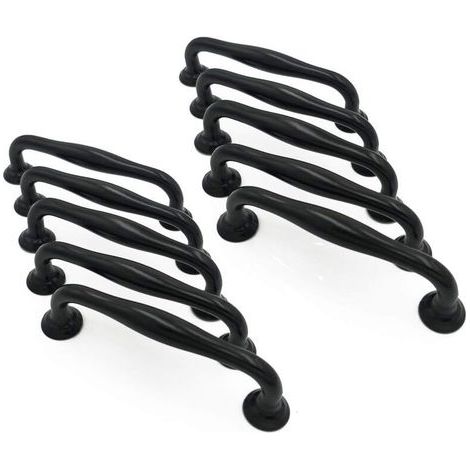 10 poignées et boutons de tiroir pour meubles de cuisine, placards, armoires, etc. Entraxe : 96 mm (1/5)