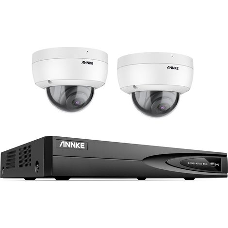 ANNKE 8 Channel NVR IP Security Camera System 3K IR Network Camera Audio Record H.265+ IP67 Weatherproof CCTV Kit 2×Camera (1/5)