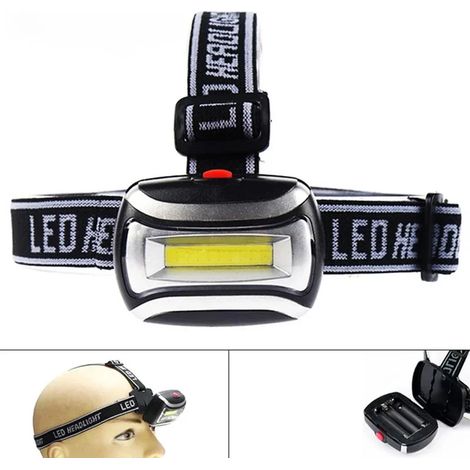 Lampe frontale à capteur LED, lampe de recherche pour le camping, lampe torche, phare avant à faisceau longue portée. (1/5)