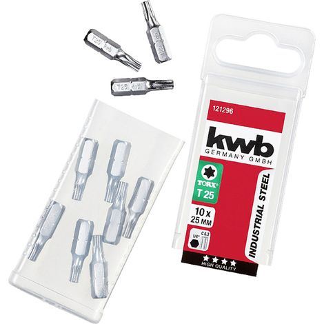 kwb 121296 TX-Bit T 25 Stahl C 6.3 10 St. (1/4)