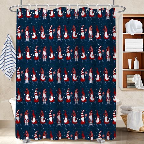 Kit rideau de douche en polyester 180x180 stylé housse de baignoire pour salle de bain avec douche à l’italienne (1/5)