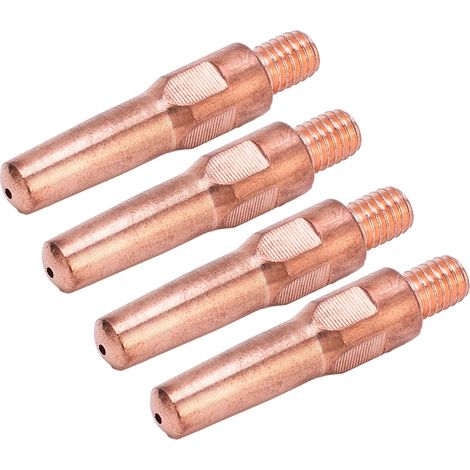 10 consommables de torche de soudage à buse de contact conductrice en cuivre, 8,8 x 40 x 1,2 mm. (1/5)