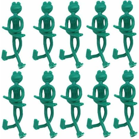 Garden Frog Tree Ties, Decorative Frog Style Bendable Ties for Plant Support, Gardening Supplies, 10 Pieces (1/5)