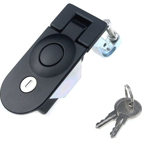 Grand levier de compression manuel en alliage de zinc scellé avec revêtement en poudre noire avec clé, convient pour armoire électrique